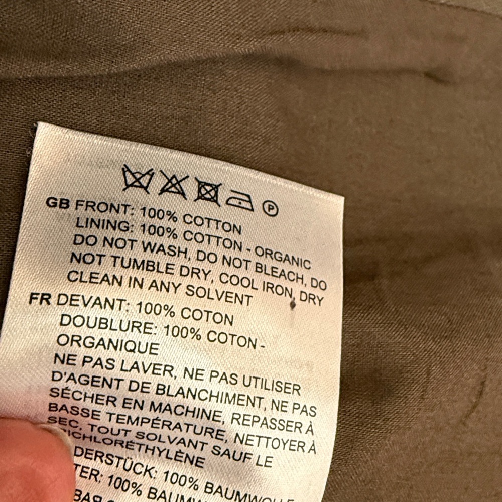 Toteme Avignon Utility Jacket Khaki Green – Oversized Cotton Size 32 | US XS - Picture 10 of 13
